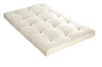 Véritable Futon coton QUEEN SIZE 160 X 200 cm écru