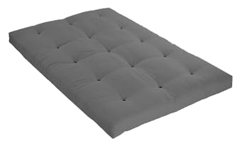 Véritable Futon coton 1 pers 90 X 190 cm gris