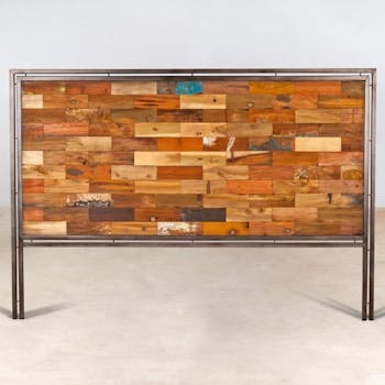 Tête de lit bois recyclé 140cm CARAVELLE