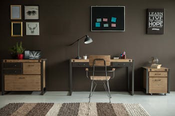 Commode / Buffet / Meuble de Rangement Inspiration Indus' en Acacia et Métal, 4 tiroirs dont 2 en métal 91x51x78,5cm BROOKLYN