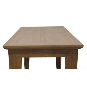 Table mange debout chic chêne finition amande naturelle pieds en équerre 120x70x105cm MANOIR