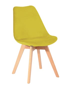 Chaise scandinave en velours anis 49x53xH84cm STOCKHOLM
