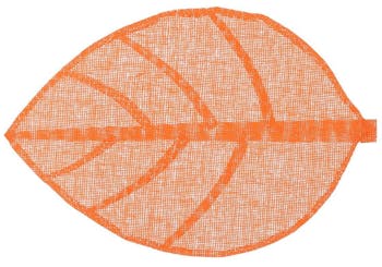 Set de table forme feuille 50 x 33 cm  Orange