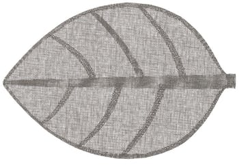 Set de table forme feuille 50 x 33 cm  Gris