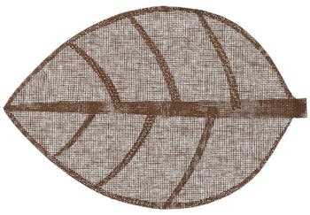 Set de table forme feuille 50 x 33 cm  Chocolat