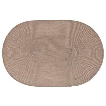 Set de table tressé oval taupe 29x44cm