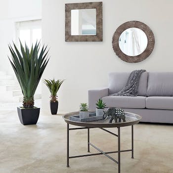 Table basse ronde métal style oriental