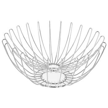 Corbeille ronde en métal double fil D38xH16,5cm