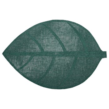 Set de table forme feuille couleur bleu orage 50x33cm