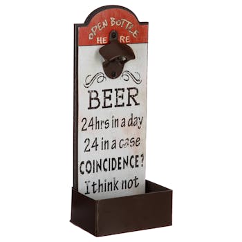 Décapsuleur à poser avec réceptacle 36x14cm - "24h"