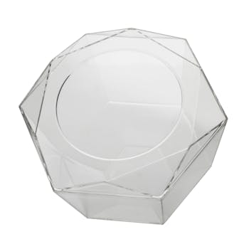 Boite à capsules 60 places héxagonale coloris blanc 21x18xH15cm