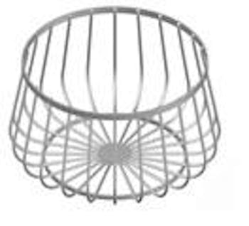 Corbeille ronde en acier chromé façon fil D23xH14cm