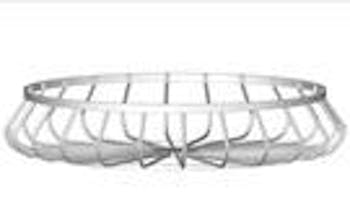 Corbeille ronde en acier chromé façon fil D33xH7cm