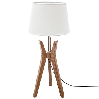Lampe Trépied en bambou et abat-jour couleur lin H65cm