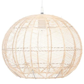 Suspension forme "boule" en rotin naturel D38cm