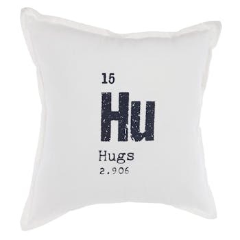 Coussin "Hugs" en coton blanc 40x40cm