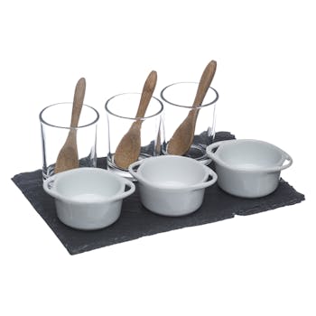 Set apéritif 10 pièces avec cassolettes