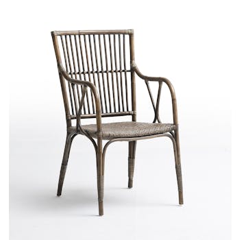 Chaise moderne en rotin avec accoudoirs 58x102cm ROYAN