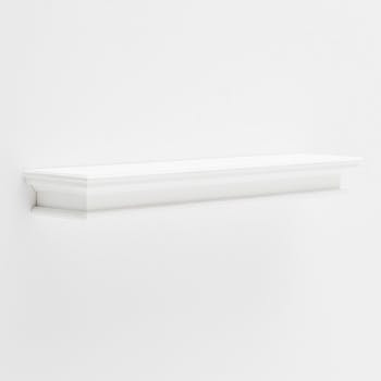 Etagère flottante moderne bois blanc acajou L120xP23cm ROYAN