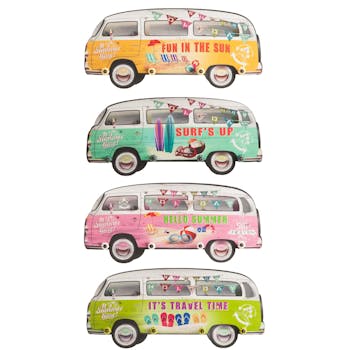 Assortiment 4 portemanteaux en bois forme combi 75x34cm
