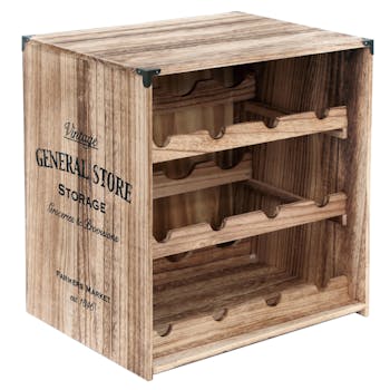 Casier à bouteilles bois 38 cm