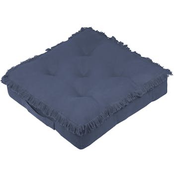 Coussin de sol bleu marine 45x45x10cm PRAGUE