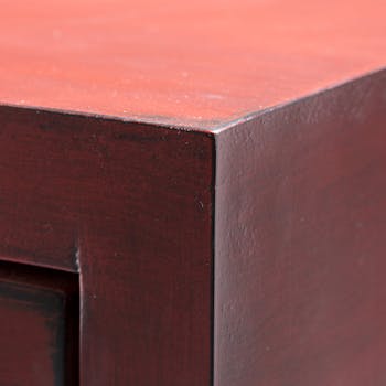 Echantillon Hévéa Finition Rouge Siam