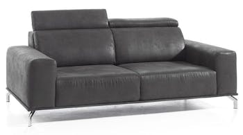 Canapé droit 3 places microfibre Dundee