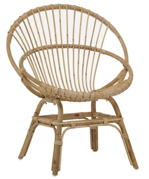 Fauteuil rotin enfant forme coquille KOK