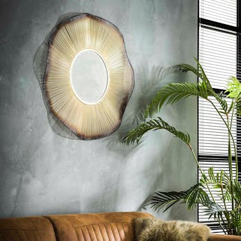 Miroir doré effet vague D80 cm TRIBECA