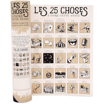 Poster à gratter "les 100 choses" 30 cm