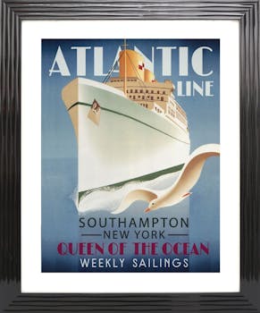 Grand cadre paquebot blanc