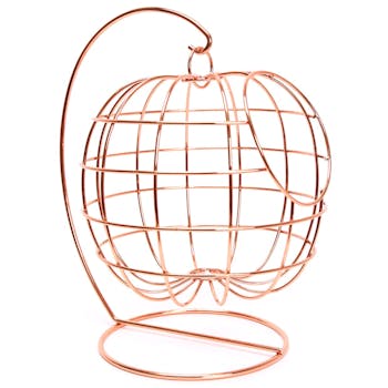Panier à fruits suspendu rose doré