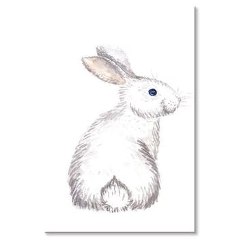 Tableau enfant lapin blanc plexiglas