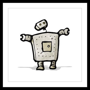 Affiche enfant encadrée robot