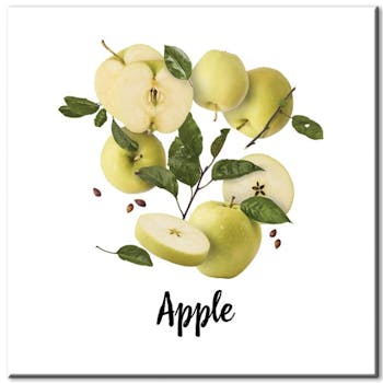 Tableau design pommes fraîches aluminium