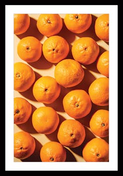 Affiche cuisine encadrée oranges
