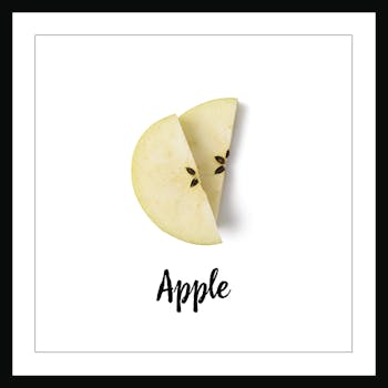 Affiche cuisine encadrée quartiers de pommes