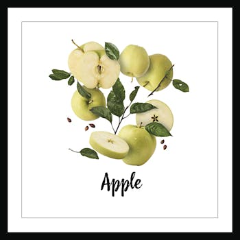 Affiche cuisine encadrée pommes fraîches