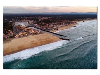 Tableau design Capbreton vue drone aluminium