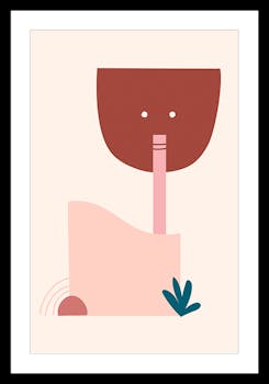 Affiche décorative encadrée graphique cocktail