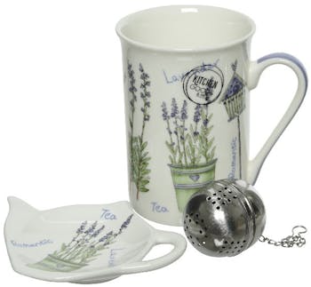Coffret cadeau mug motif lavande M1