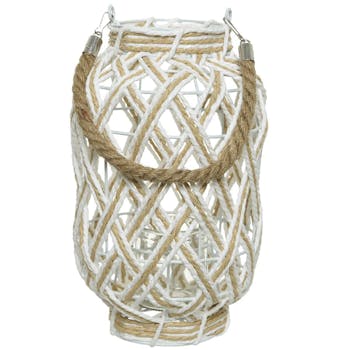 Lanterne ajourée blanche grand modèle