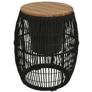 Table d'appoint de jardin noire