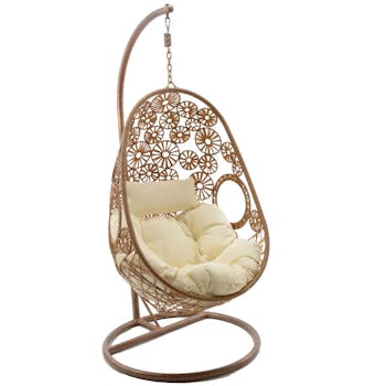 Fauteuil suspendu rond en métal