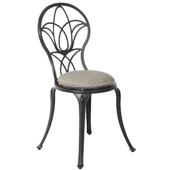 Chaise bistrot de jardin gris foncé