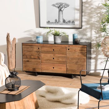Buffet moderne bois recyclé pin CRACOVIE
