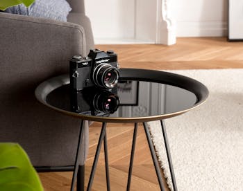 Table d'appoint noir mat et brillant BILBAO