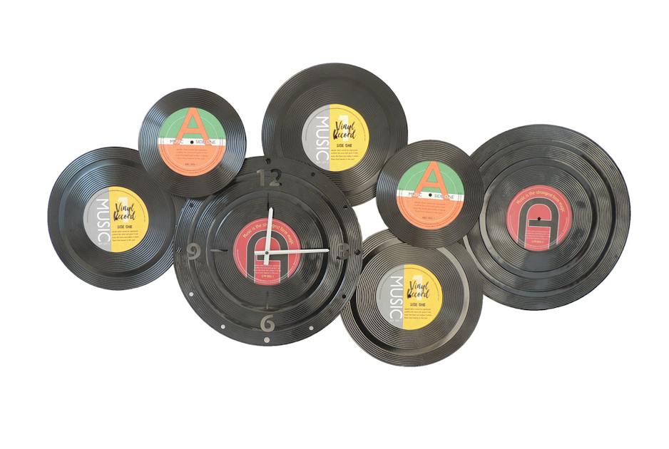8 Décorations Disques Vinyles Suspendues - Décor Rétro Années 50 70 80 Fête Musique Double Face