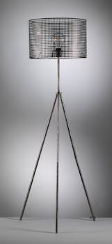 Lampadaire industriel abat-jour cubes métal